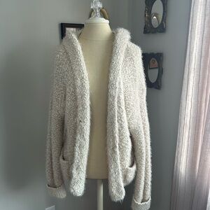 POL Soft Cream Textured Cardigan